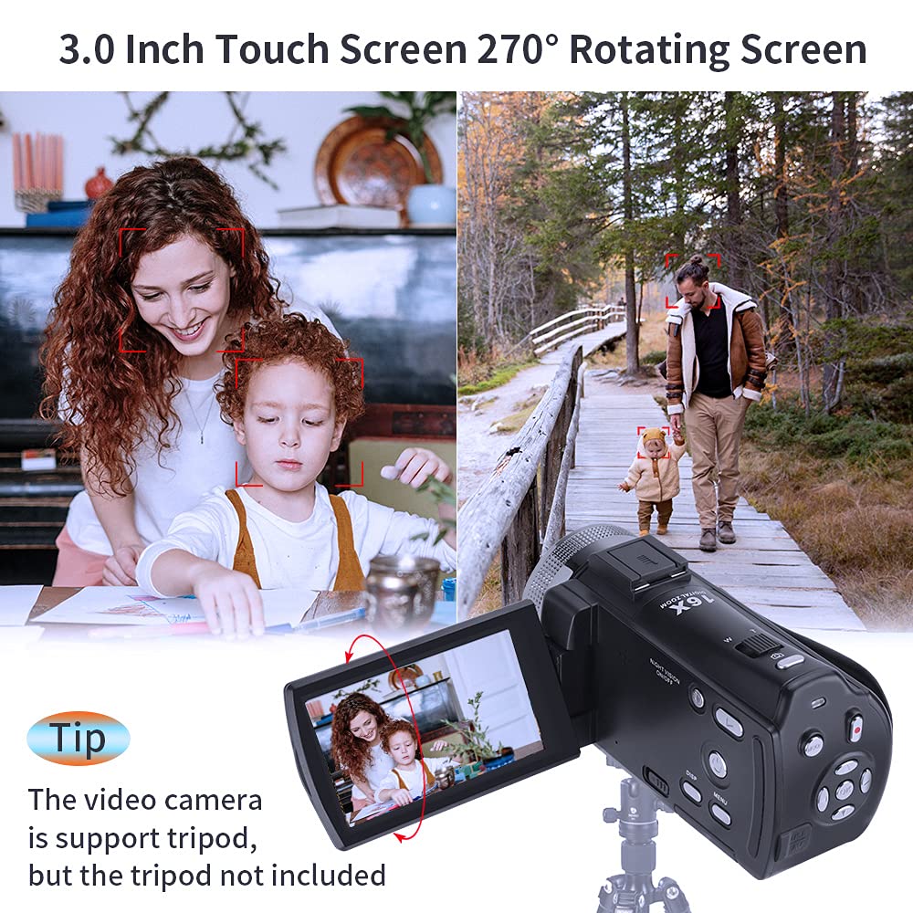 Ordro Camcorders Hdv V12 Hd 1080P Video Camera Recorder Infrared Night Vision Camera Camcorders With 16G Sd Card And 2 Batteries